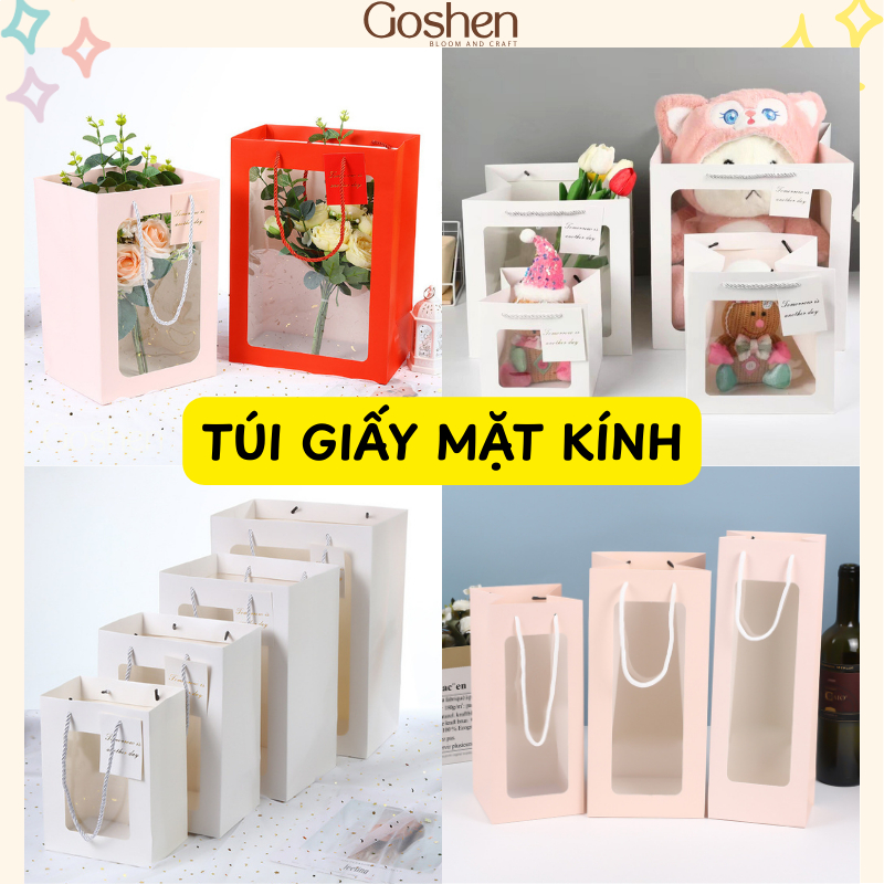 Túi Giấy Mặt Kính, Túi Đựng Quà Nhiều Mẫu Mã