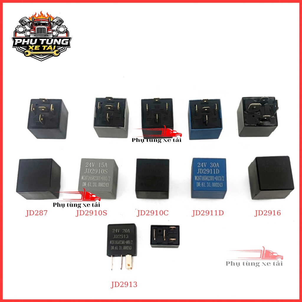 Rơ Le Tổng Howo, Rơ Le Nguồn JD287 JD2910S JD2910C JD2911D JD2916 JD2913