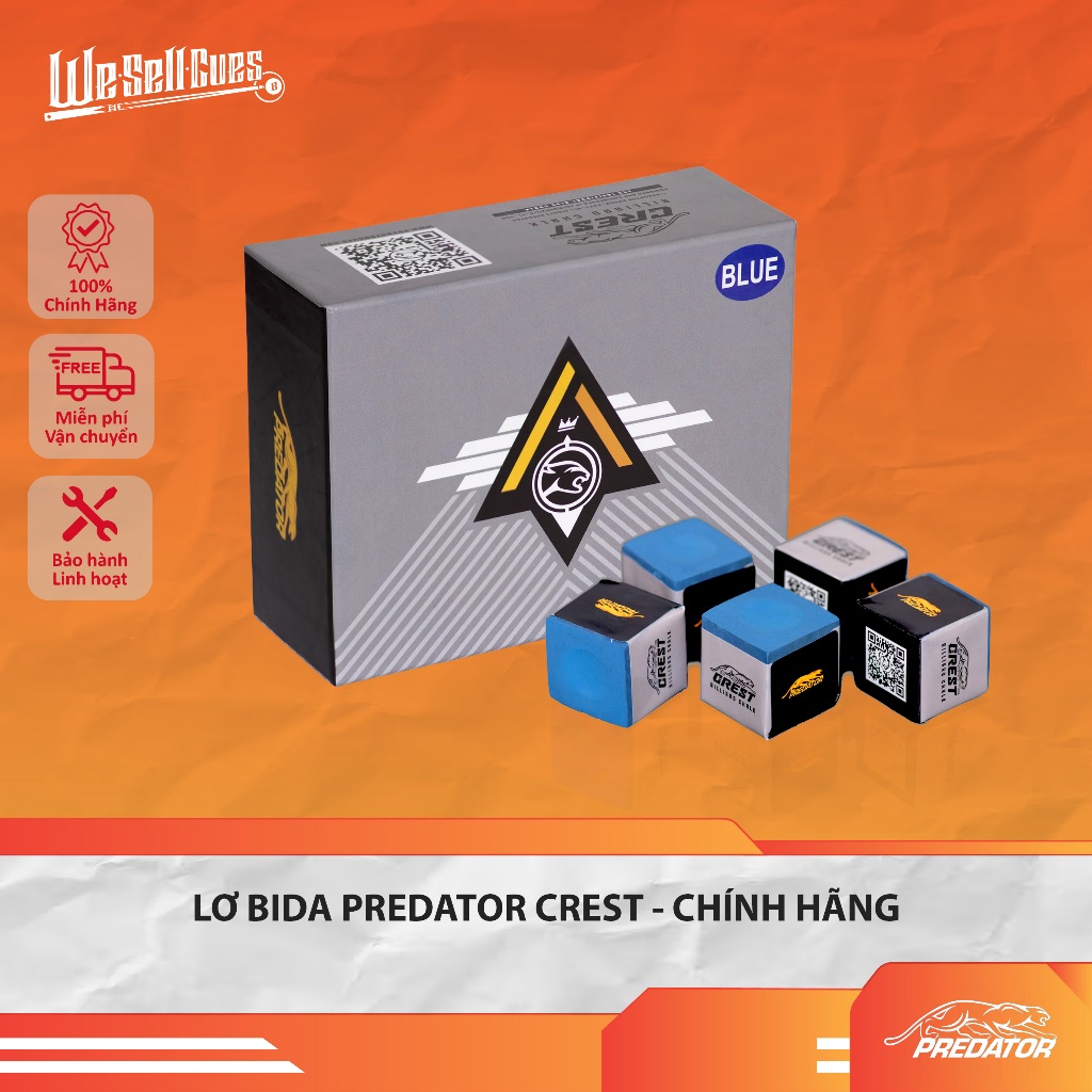 Lơ Bida Predator Crest Chính Hãng - Hộp 144 viên/ Nửa Hộp/ 25 viên/ 5 Viên