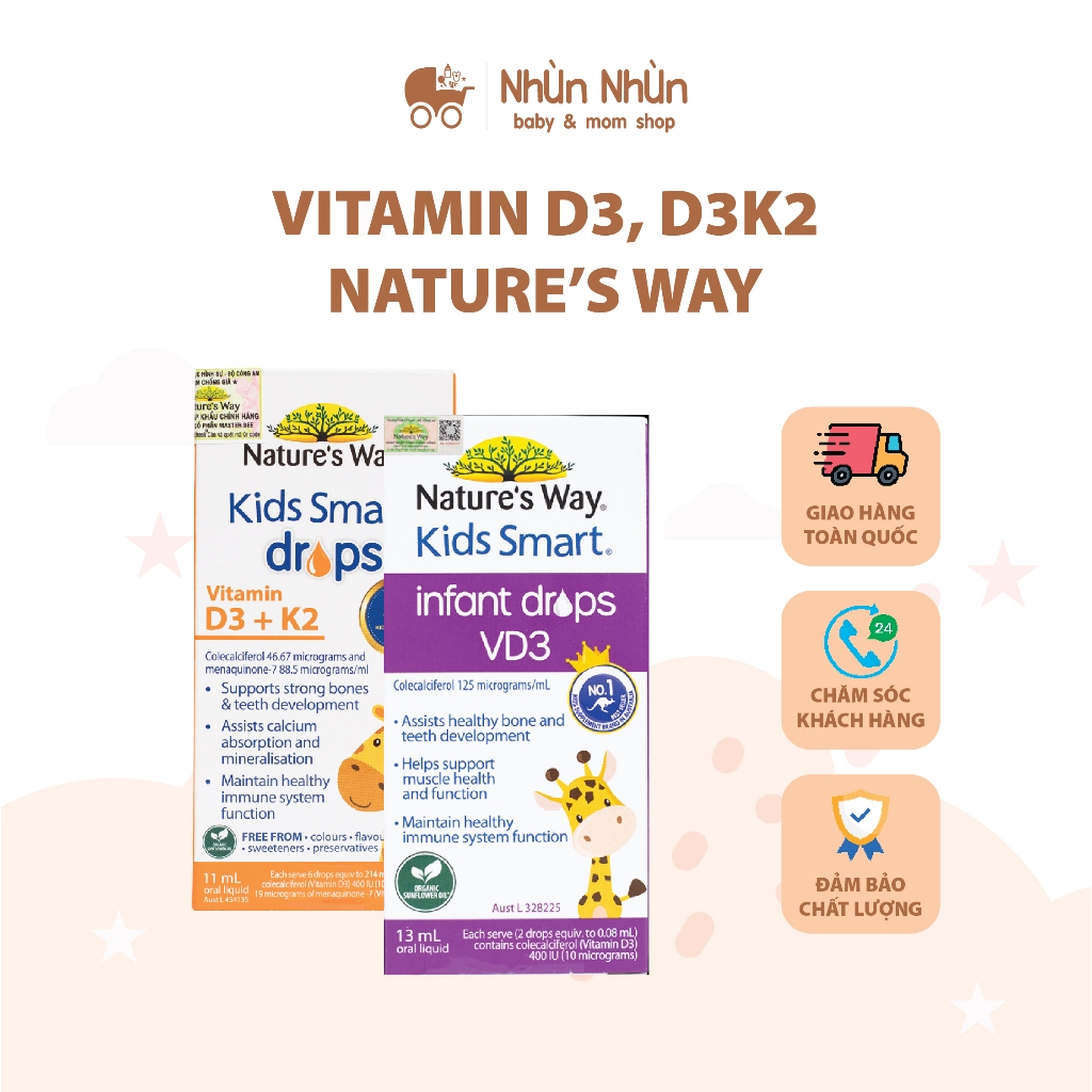 𝐕𝐈𝐓𝐀𝐌𝐈𝐍 D3 và D3K2 𝐍𝐀𝐓𝐔𝐑𝐄 𝐖𝐀𝐘 chính hãng nhập khẩu