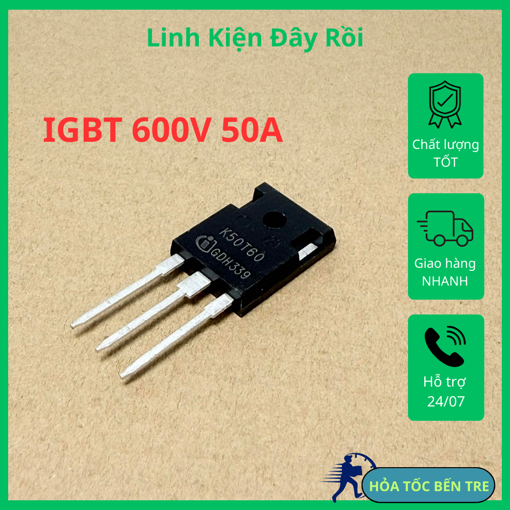 K50T60 IKW50N60T IGBT 600V 50A TO-247 mới chính hãng