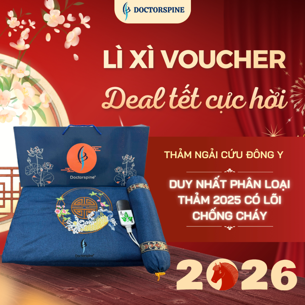 [HÀNG CÔNG TY] Thảm ngải cứu Trung Hoa sưởi ấm trị đau mỏi lưng xương khớp hiệu quả