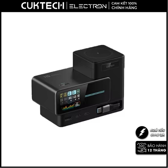 Trạm sạc để bàn CUKTECH 15 Ultra GaN 140W – TA1406U