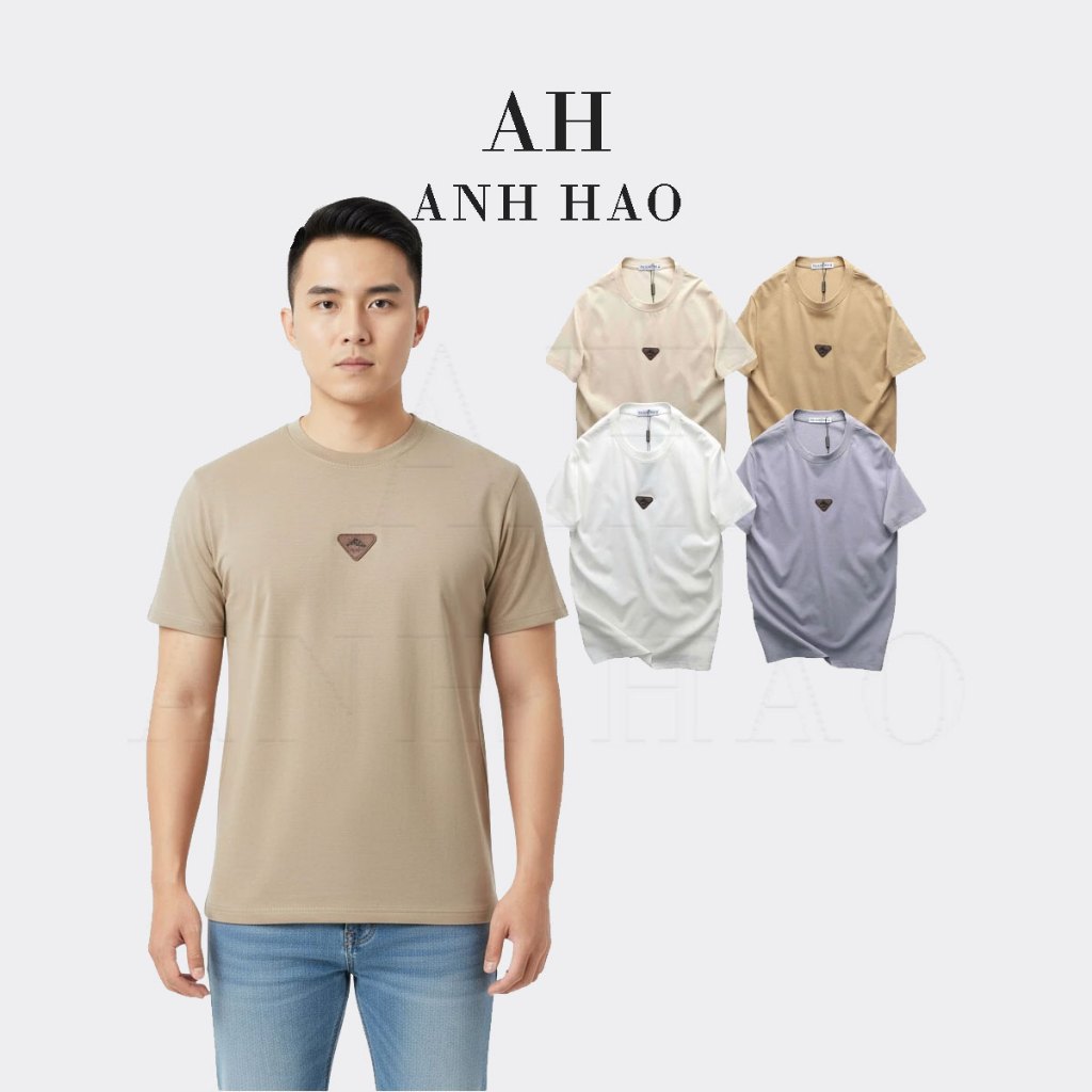 Áo thun nam cotton cổ tròn Pack Pkak thời trang, vải cotton cát co giãn 4 chiều | AH Studio