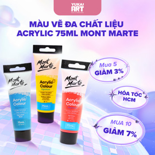 [Hỏa tốc HCM] Tuýp Màu Lẻ Acrylic Signature 75ml Mont Marte Cao Cấp - Vẽ Trên Mọi Chất Liệu Bề Mặt