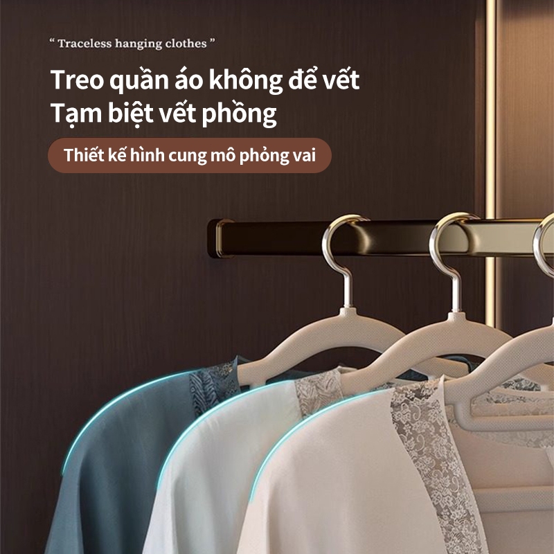 Móc treo quần áo kiểu mới không vết hằn sắp xếp đồ gia đình, phơi đồ chống trượt bảo vệ góc vai | BigBuy360 - bigbuy360.vn