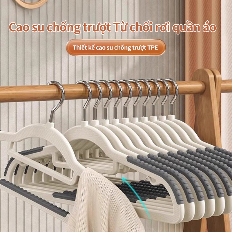 Móc treo quần áo kiểu mới không vết hằn sắp xếp đồ gia đình, phơi đồ chống trượt bảo vệ góc vai | BigBuy360 - bigbuy360.vn