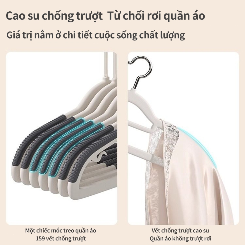 Móc treo quần áo kiểu mới không vết hằn sắp xếp đồ gia đình, phơi đồ chống trượt bảo vệ góc vai | BigBuy360 - bigbuy360.vn