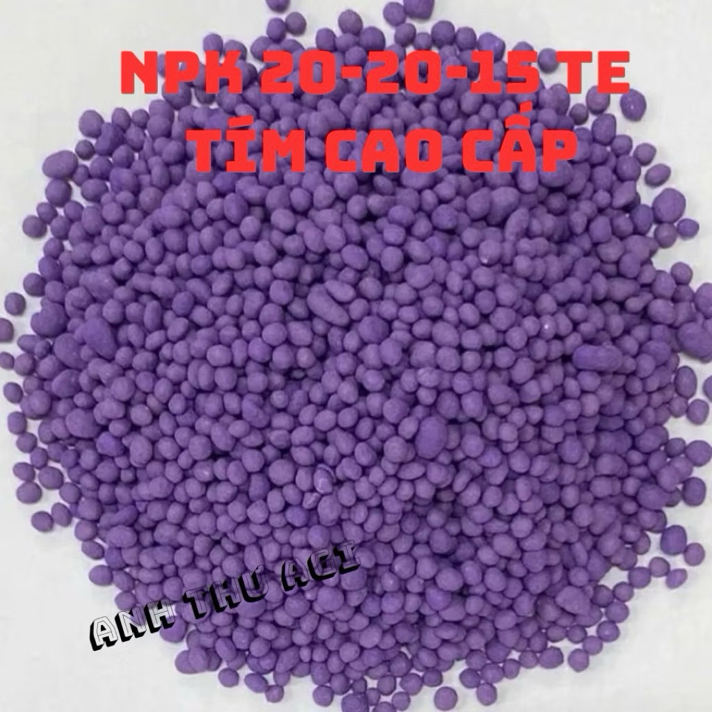 Phân Bón NPK 20-20-15 TE  Hạt Tím Cao Cấp Lẻ 1kg, 5kg Tan Nhanh Giúp Nuôi Cây Xanh Tốt, Rễ Khoẻ, Nuô