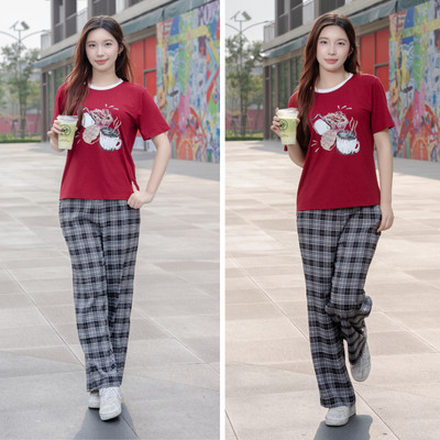LAROMA Set Bộ Quần Áo Nữ Áo Thun Cộc Tay Quần Dài Cozy BN27 | Vải Cotton Modal, Co Giãn, Mềm Mát