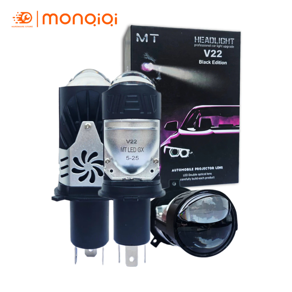 Đèn Pha LED Bi Cầu Mini H4 V30 - V22 Osram Công Xuất 55w Lắp Ô tô, Xe Máy