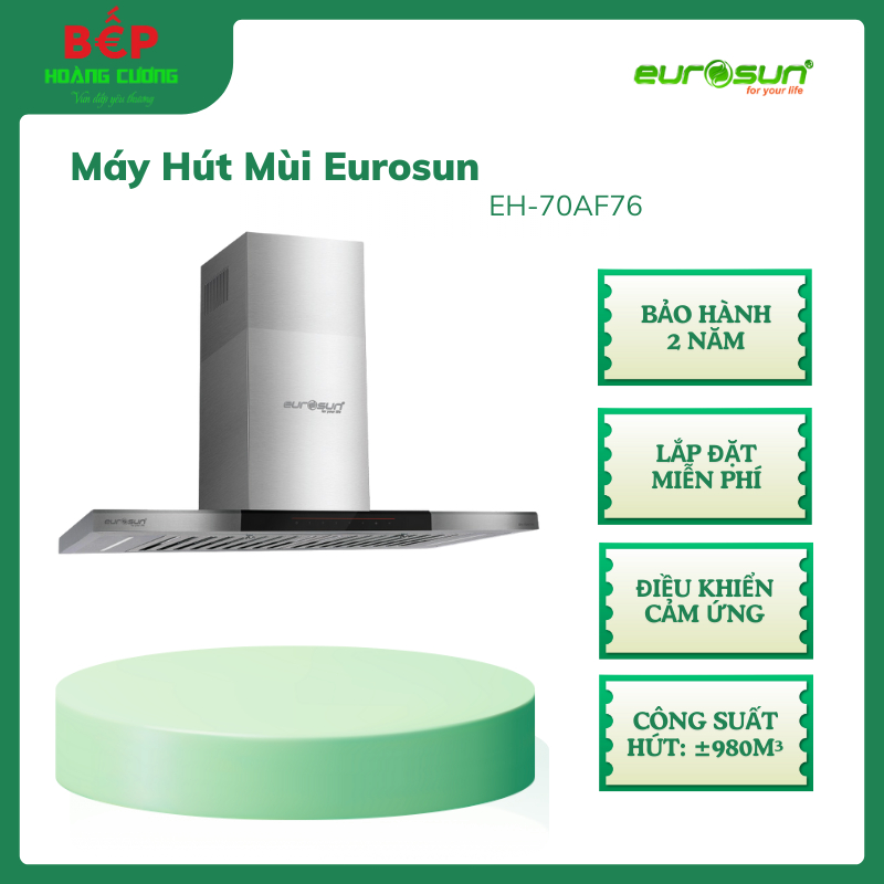 Máy Hút Mùi Eurosun EH-70AF76 – Thiết Kế T-Shape Tornado Sang Trọng - 5 Tốc Độ Hút
