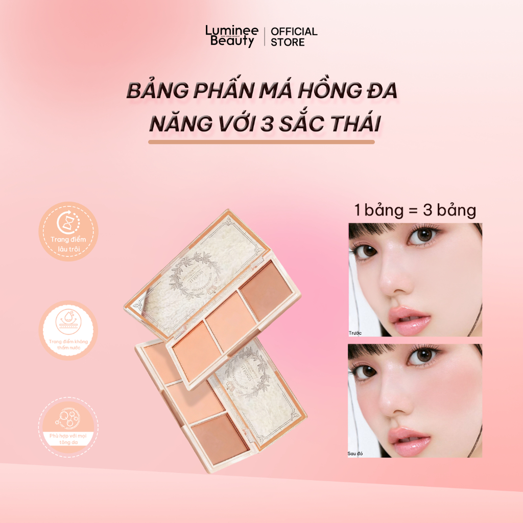 Bảng phấn má hồng 3 màu tự nhiên đa năng E05