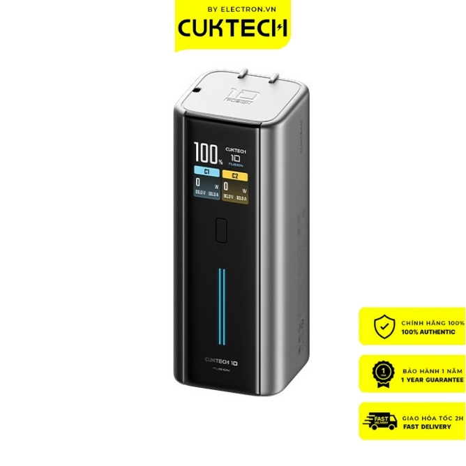 Pin dự phòng CukTech 10 Dual-Fusion 67W GaN Charger & 90W 9000mah Power Bank – BA652U