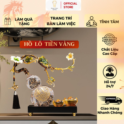Hồ Lô Phong Thủy PT- 44 Energy Green Lighting - Làm Quà Tặng Khai Trương - Tặng Sếp - Vẩy Vàng - Trang Trí Decor