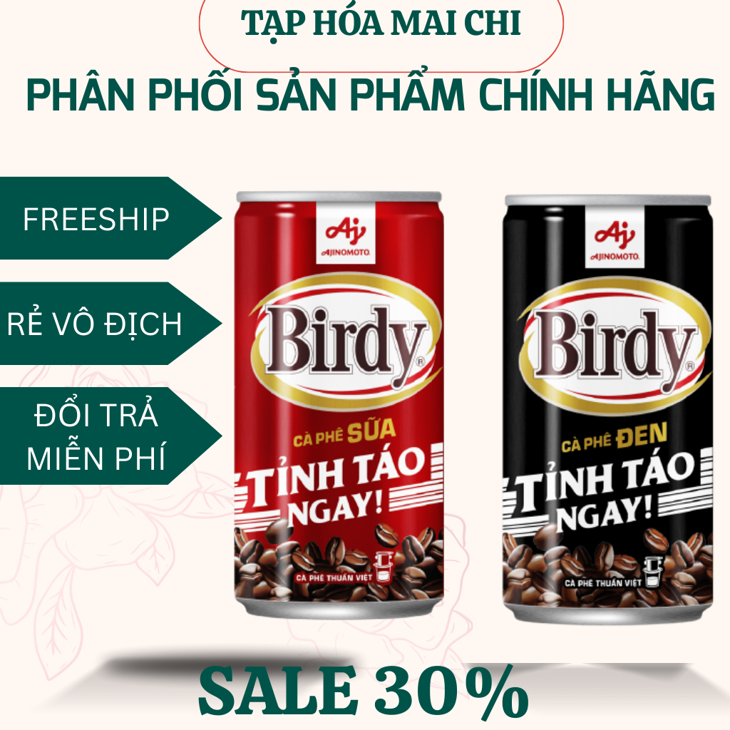 Cà phê sữa Birdy Stay awake 170ml-Cà phê đen Birdy Stay awake 170ml