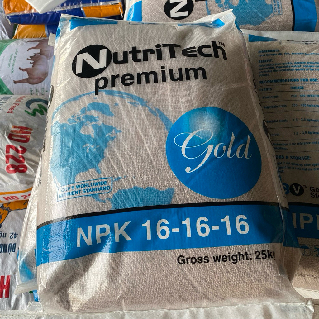 (1kg) Phân NPK 16-16-16 CCV  Nga- Chuyên ra hoa, nuôi trái cây ăn trái Sầu Riêng, Bưởi, Xoài, hoa ki
