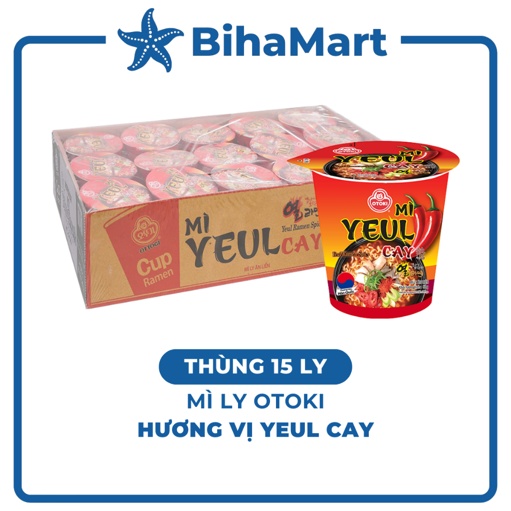 [THÙNG15LY]-OTTOGI - Mì ly Ottogi hương vị Yeul cay, Ottogi mì ly ăn liền, Mì ly Hàn Quốc Otogi ly, 