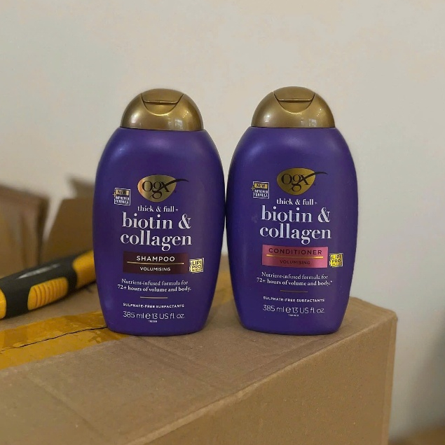 Ogx Thick & Full + Volumising Biotin & Collagen Shampoo For Fine Hair 385mL