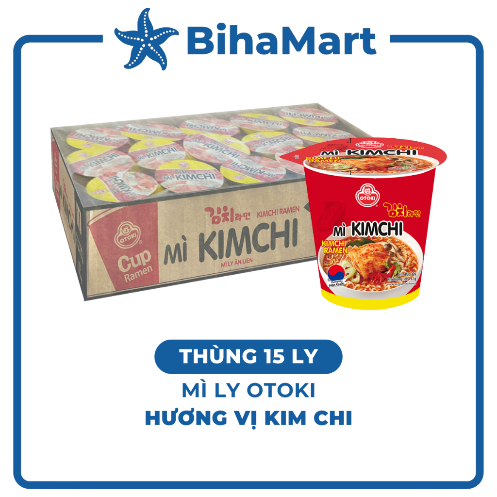 [THÙNG 15 LY]- OTTOGI - Mì ly Ottogi hương vị Kim chi, Ottogi mì ly, Mì ly Hàn Quốc Otogi ly, Ottogi