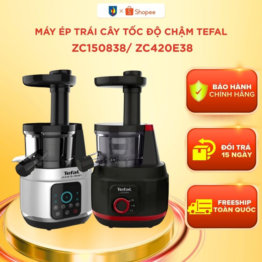 Máy ép trái cây tốc độ chậm Tefal ZC150838/ ZC420E38 - Công suất 150W - Bảo Hành Chính Hãng 24 tháng