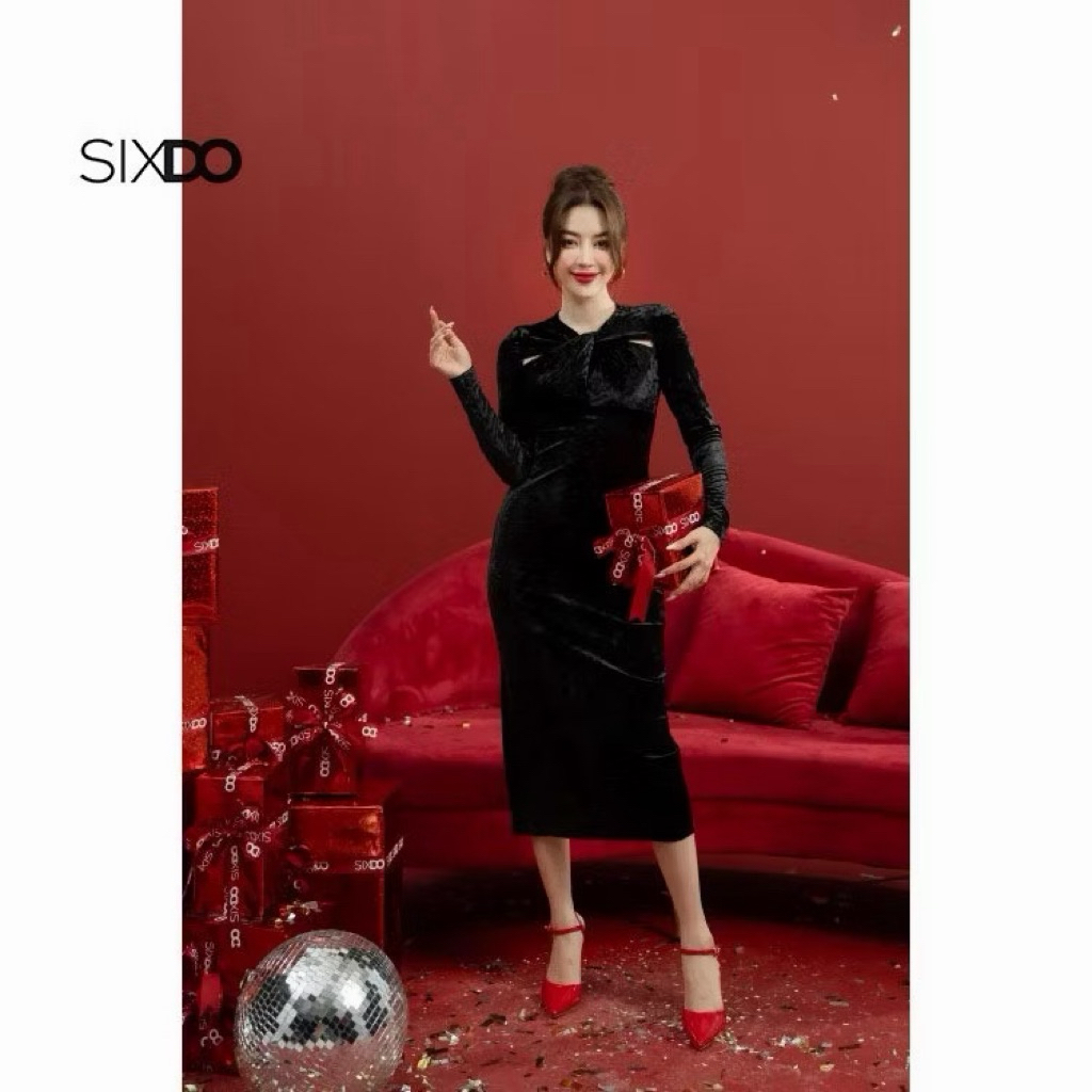 váy nhung sixdo sz L sale 890k