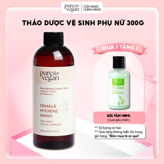 Dung Dịch Vệ Sinh Phụ Nữ Pure Vegan Giúp Làm Sạch Giảm Mùi Hôi Dưỡng Ẩm - 300g