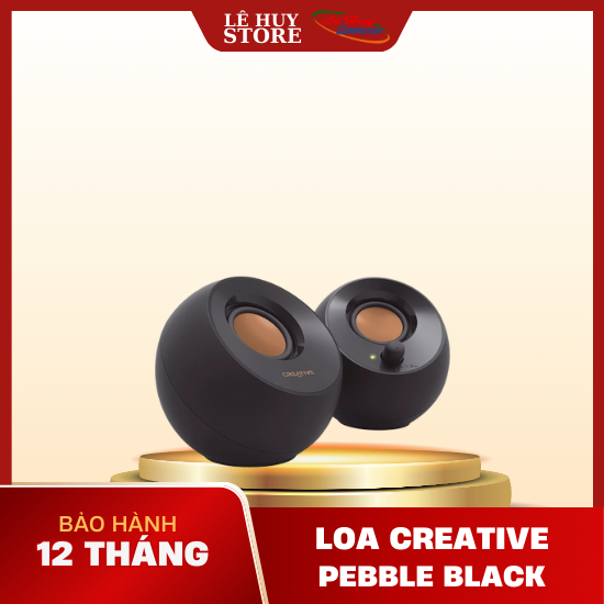 Loa vi tính Creative Pebble Black/ White - Hàng Chính Hãng