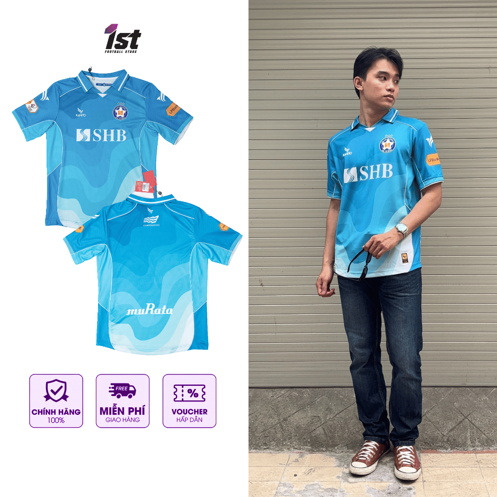 Áo Thi Đấu Bóng Đá CLB SHB Đà Nẵng Màu Xanh mùa giải V.League 2024-2025