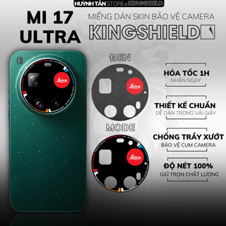 BỘ 2 Dán màn hình kính camera sau điện thoại Xiaomi Mi 17 Ultra skin in uv cao cấp hãng KINGSHIELD