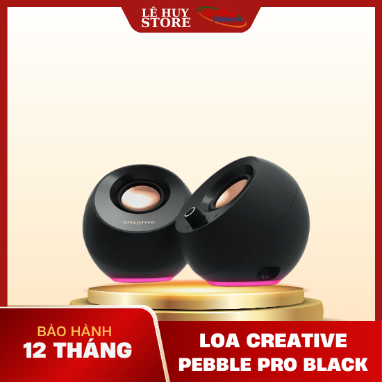 Loa CREATIVE Pebble Pro Black/White /CREATIVE Pebble Plus - Hàng Chính Hãng