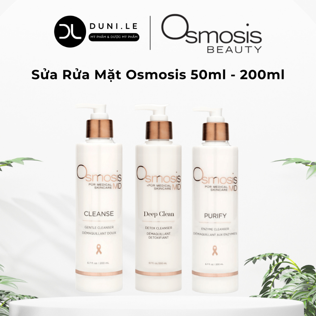 Sửa Rửa Mặt Osmosis Cleanse Gentle/ Deep Clean Detox/ Purify Enzyme Cleanser 50mll 200ml | Duni Le C