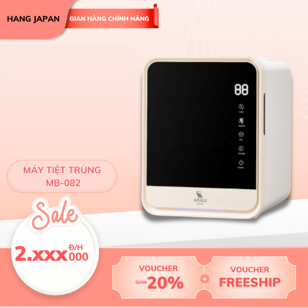 Máy tiệt trùng sấy khô tia UVC NANO Moazbebe MB073/ MB082 và bảo quản bình sữa - BH 12 tháng