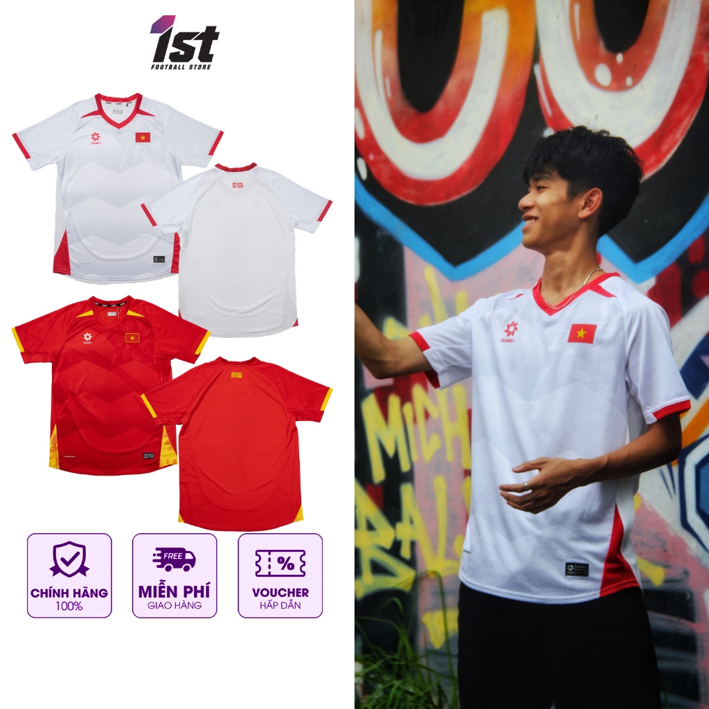 Áo Thi Đấu Bóng Đá Đội Tuyển Việt Nam 2025 Màu Trắng Bản Player Jogarbola