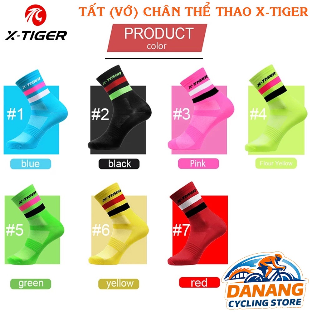 Tất Đạp Xe Thể Thao X-TIGER – Vớ Co Giãn Thoáng Khí