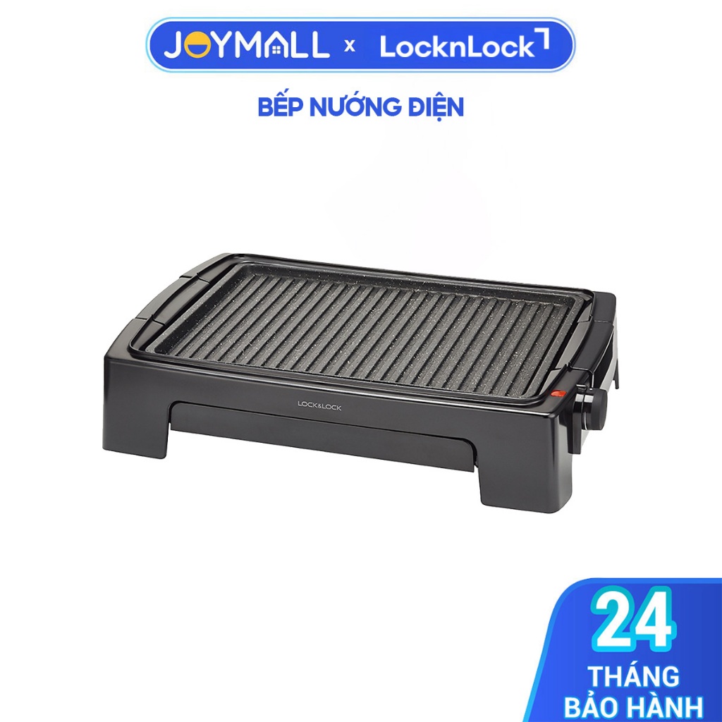 Bếp Nướng Điện LocknLock EJG221 1300W, Hàng Chính Hãng, Mặt Bếp Chống Dính, 5 Mức Nhiệt - JoyMall
