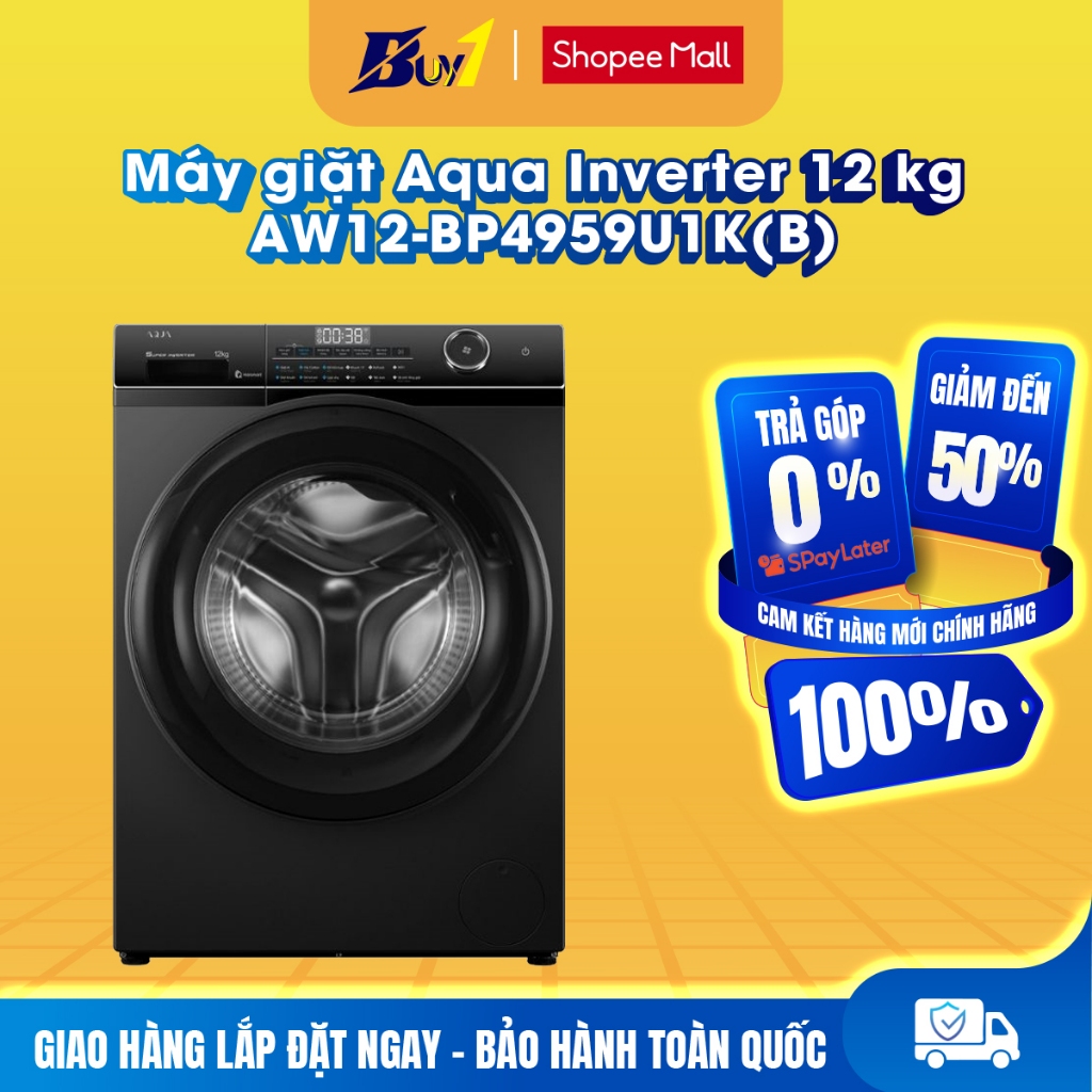 AW12-BP4959U1K(B) - Máy giặt Aqua Inverter 12 kg AW12-BP4959U1K(B) - Hàng chính hãng