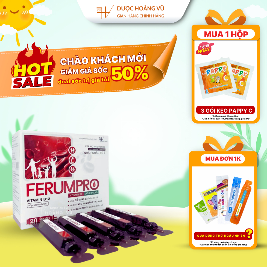 [✨QUÀ XỊN] Siro Sắt Hữu Cơ FERUMPRO - Bổ Sung Vitamin B12, B9, Acid Folic Cho Cơ Thể Ferum Pro