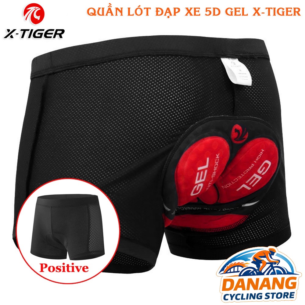 Quần Lót Đạp Xe X-Tiger 5D GEL – Quần Lót Đệm Mông (Đệm Đỏ)