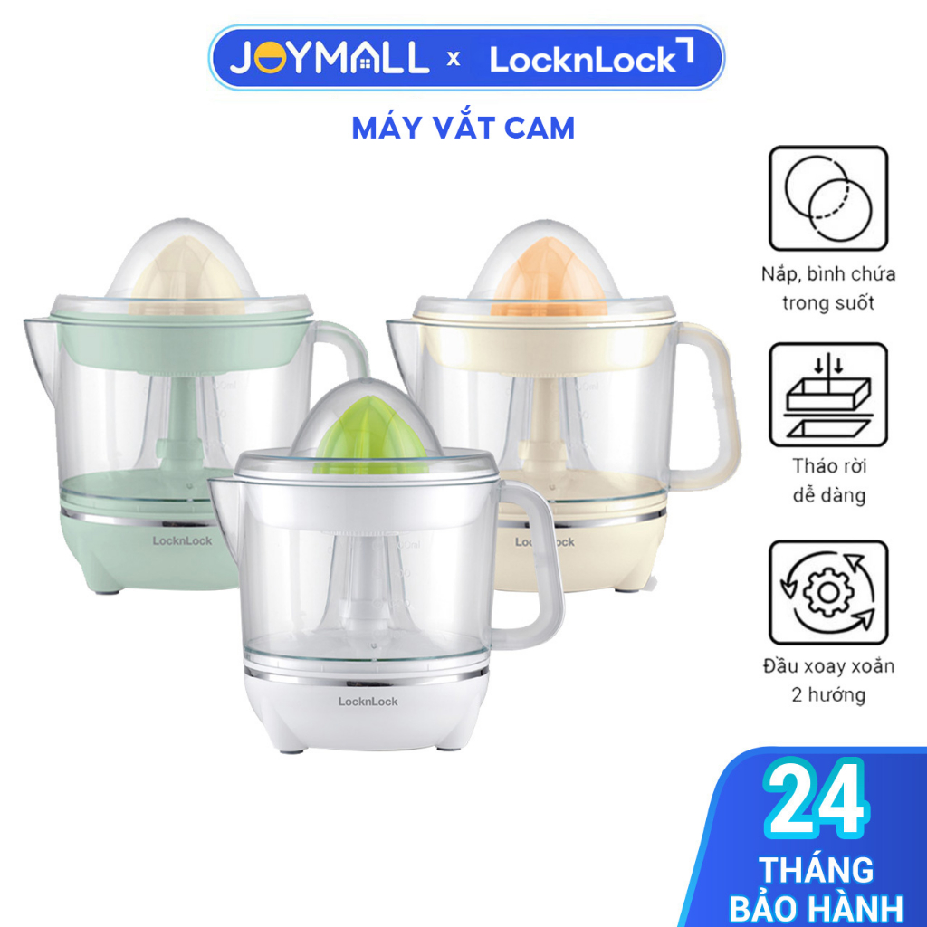Máy Vắt Cam Locknlock EJJ231 Và EJJ244 700ml 40W - Hàng Chính Hãng, Xoay Ép 2 Chiều - Joymall