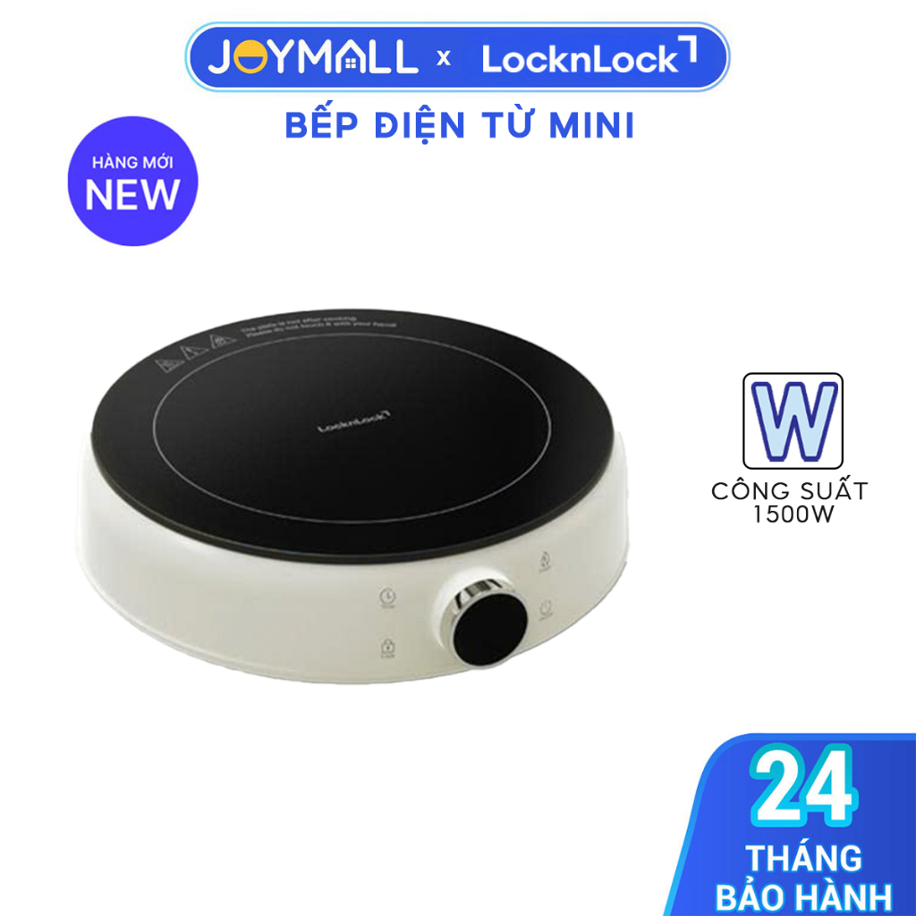 Bếp Điện Từ Mini LocknLock Mini Induction Cooker EJI126IVY 1500W, Hàng Chính Hãng - JoyMall