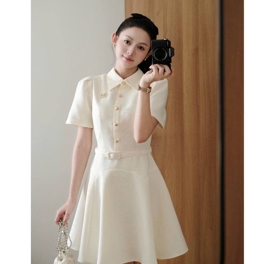 (Winter Chapter 1) Váy xoè dạ tweed cổ đức có đai, chất liệu cao cấp sang trọng thời trang nữ Calie 