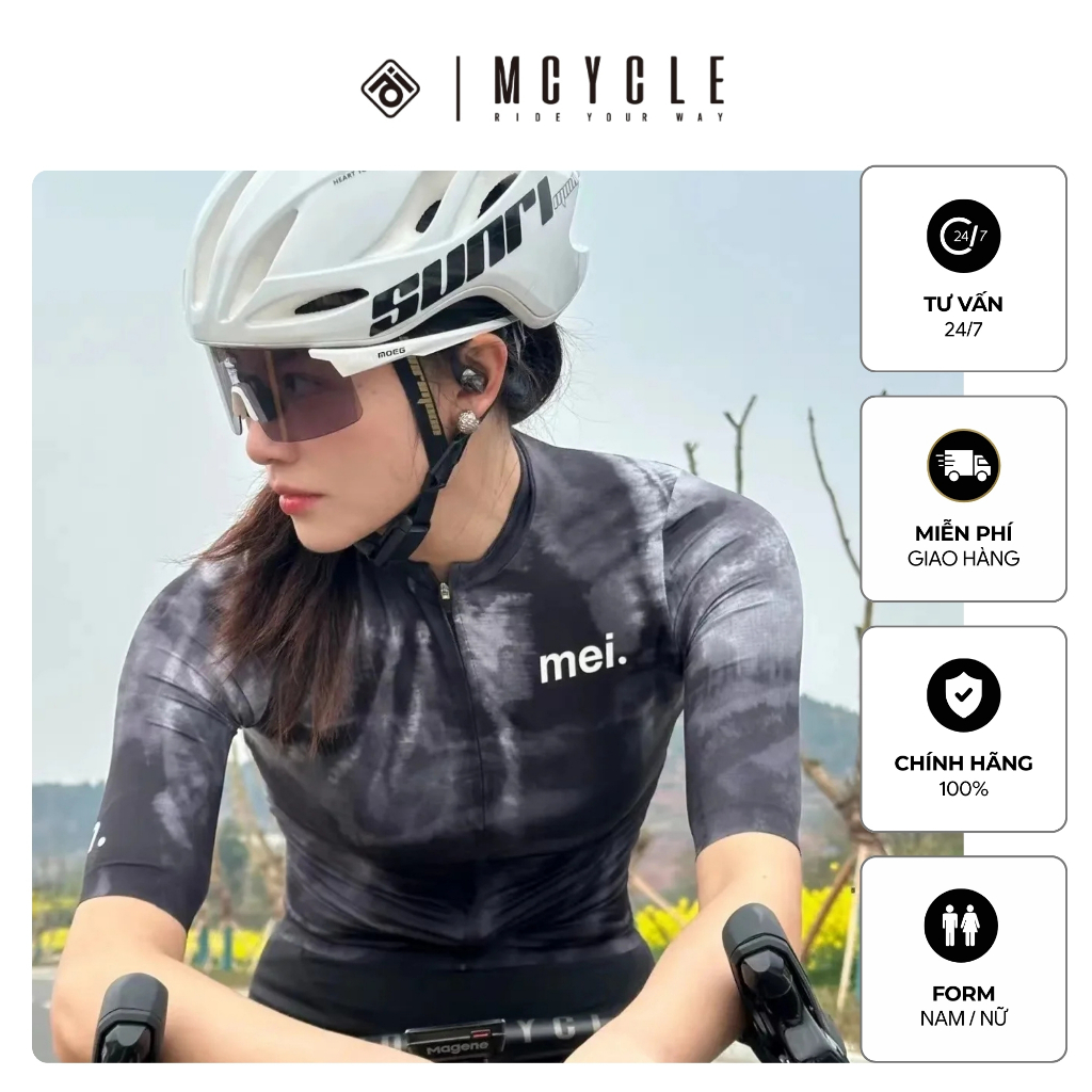 Áo ngắn tay đạp xe nam nữ my271 chính hãng Mcycle