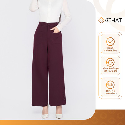 Quần Ống Rộng 𝐂𝐂𝐇𝐀𝐓 Dáng Suông Công Năng Kinstan Chất Liệu Tuytsi Bề Mặt Đũi 25QDD2021ST