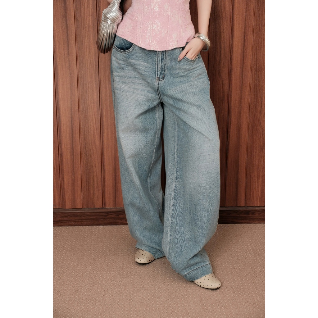 KIDO - Quần Jeans ống cong dập lai BOOGIE JEANS