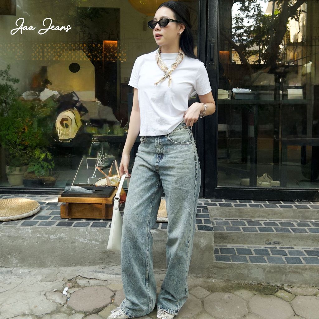 Aaa Jeans - Quần Jean Ống Rộng Classic Air Blue