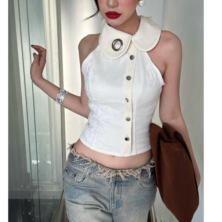 TSUN - Seraphine Top Áo Cổ Dạng Yếm Cách Điệu Cá Tính Quyến Rũ | BigBuy360 - bigbuy360.vn
