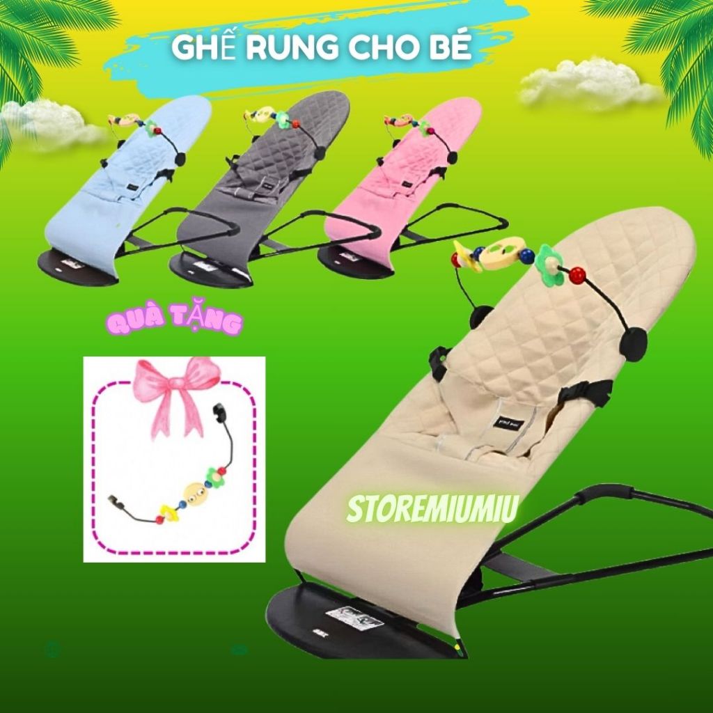 ✅𝑴𝒊𝒆̂̃𝒏 𝑺𝒊́𝒑✅Ghế nhún chuẩn hãng ⚡có rung cho bé + Tặng thanh treo đồ chơi⚡