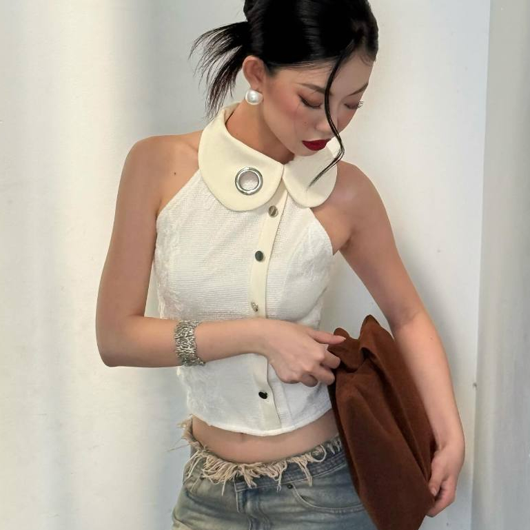 TSUN - Seraphine Top Áo Cổ Dạng Yếm Cách Điệu Cá Tính Quyến Rũ | BigBuy360 - bigbuy360.vn