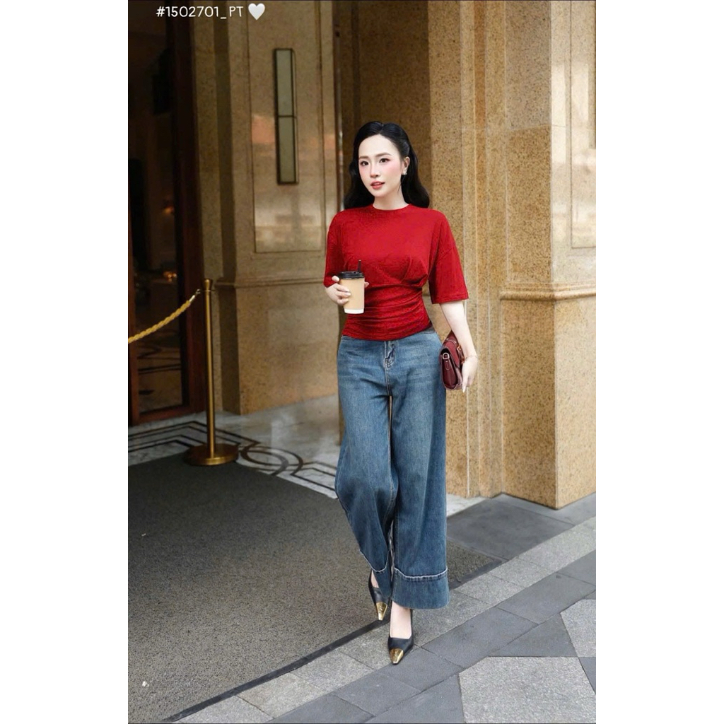 [ Sẵn + Hoả Tốc ] Áo Thun Tay Ngắn Nhún Eoo 😘😘